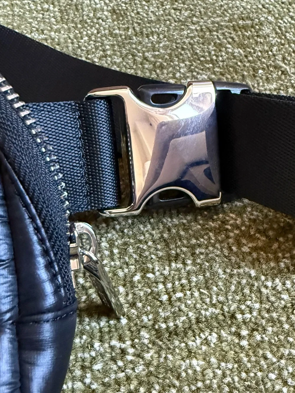 lululemon athletica Black Puff Quilted Belt Bag